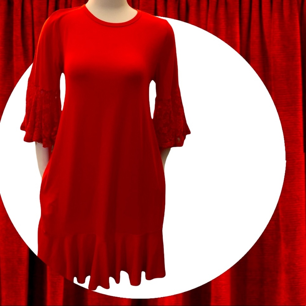 NWTS! Beautiful Red Dress Maurine by Lu LaRoe
